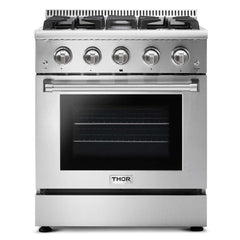 Natural Gas Range 30 inch 4.2 cu. ft. in Stainless Steel - Heat AC & Co.