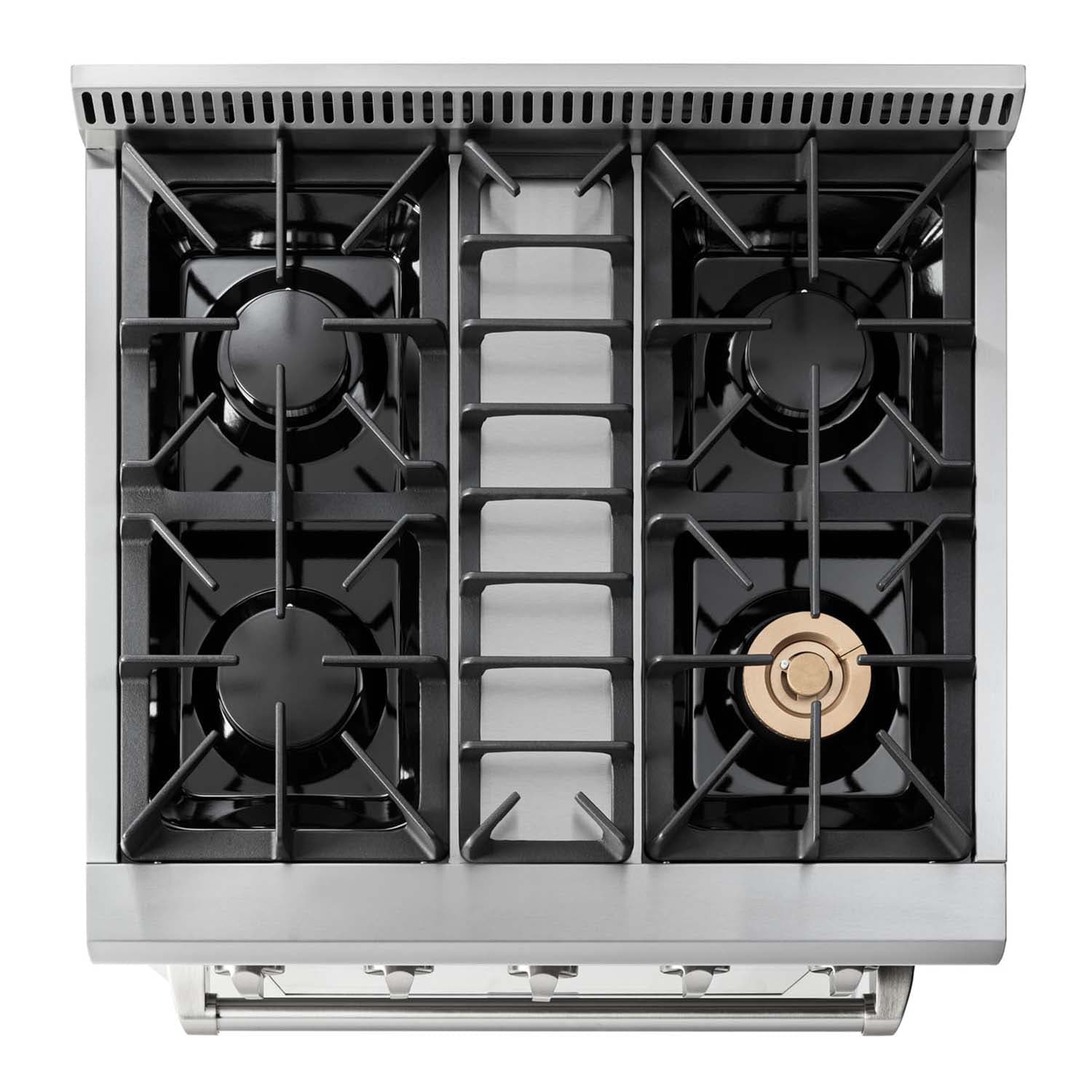 Natural Gas Range 30 inch 4.2 cu. ft. in Stainless Steel - Heat AC & Co.