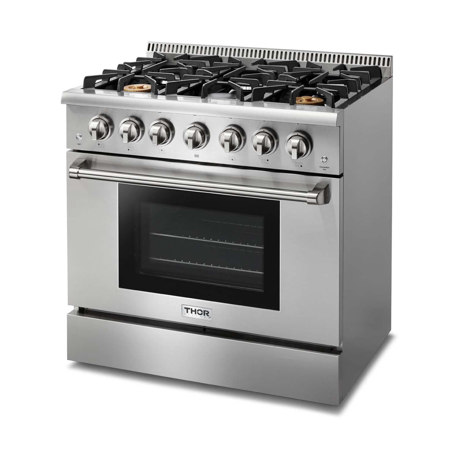 Natural Gas Range 36 inch in Stainless Steel - Heat AC & Co.