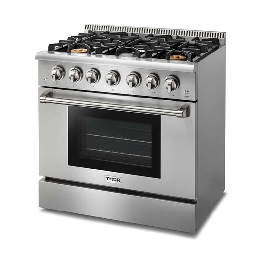 Natural Gas Range 36 inch in Stainless Steel - Heat AC & Co.
