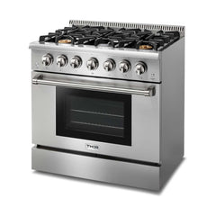 Natural Gas Range 36 inch in Stainless Steel - Heat AC & Co.