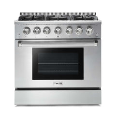 Natural Gas Range 36 inch in Stainless Steel - Heat AC & Co.