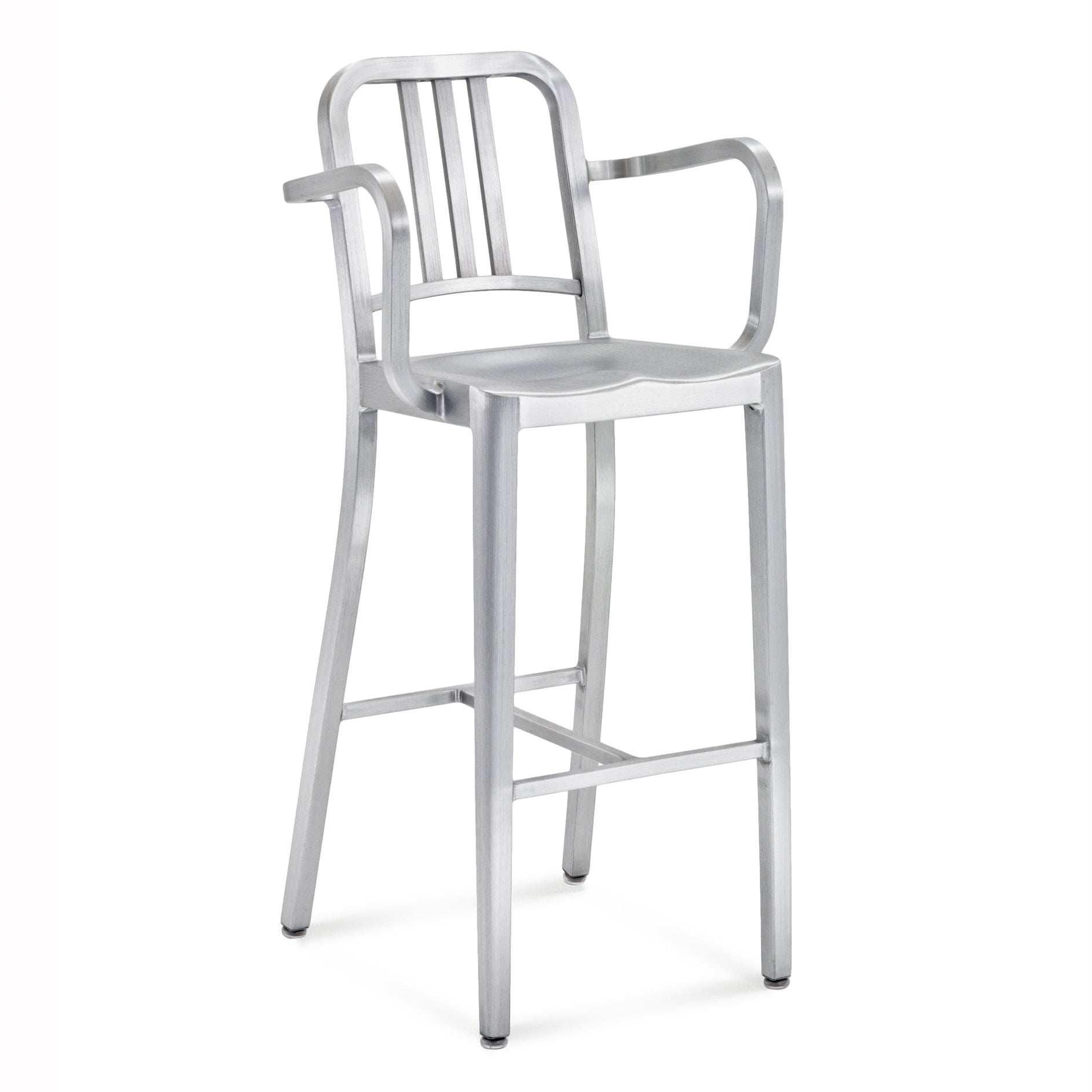 Emeco 1006 Navy Barstool With Arms - 1006 30A