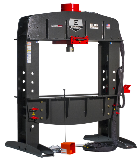 EDWARDS 110 Ton Shop Press & Portable Power Unit - ED9-HAT9010