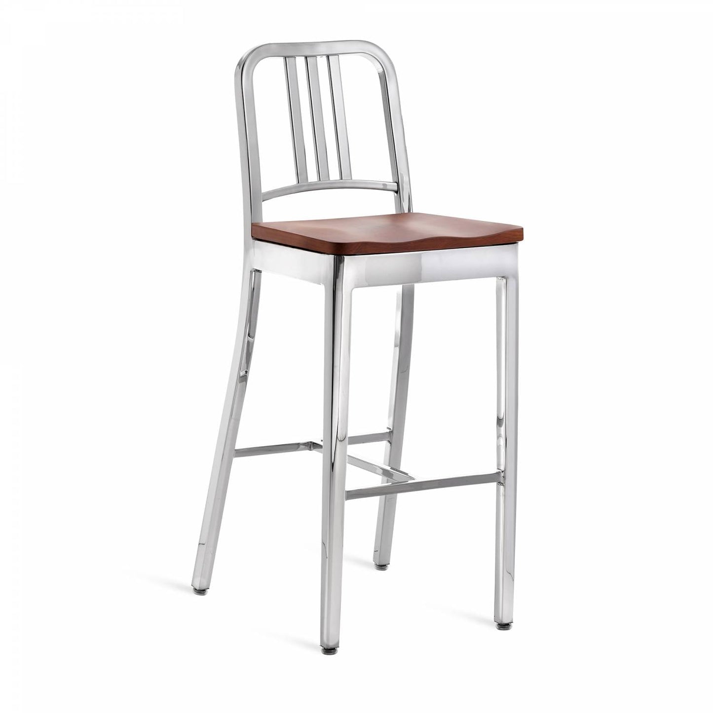 Emeco Navy Barstool With Wood Seat - 1104 30 CHERRY