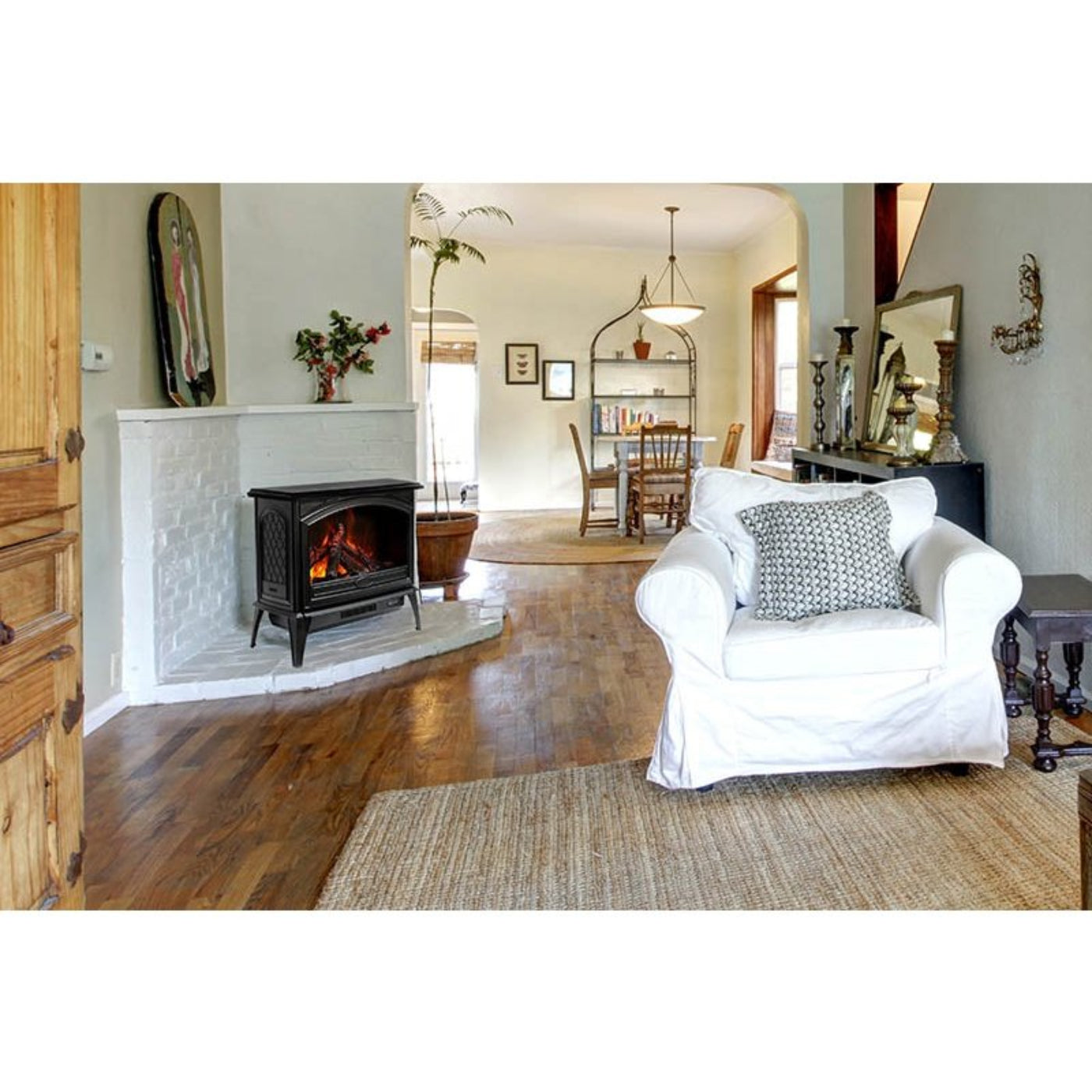 Sierra Flame Cast Iron Freestand Electric Fireplace - E50E50