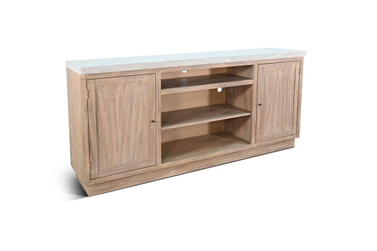 Sunny Designs 78" Media Console - Light Gray / Wheat - 3675LW