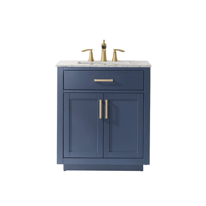 Altair Designs 30" single vanity with top - 531030-WH-CA-NM