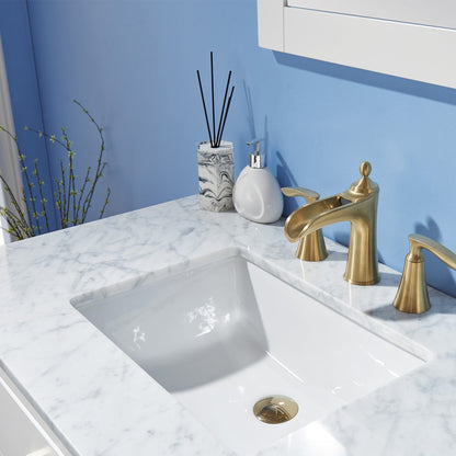 Altair Designs 36" single vanity with top - 531036-WH-CA-NM