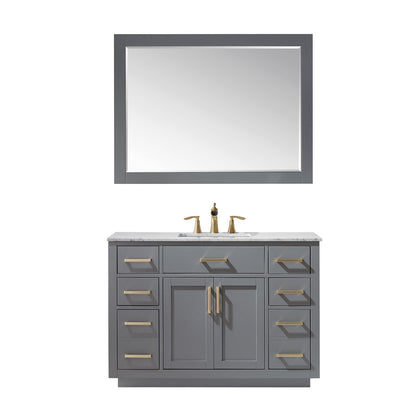 Altair Designs 48" single vanity with top - 531048-WH-CA-NM