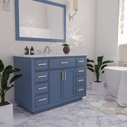 Altair Designs 48" single vanity with top - 531048-WH-CA-NM