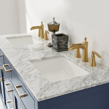 Altair Designs 60" double vanity with top - 531060-WH-CA-NM