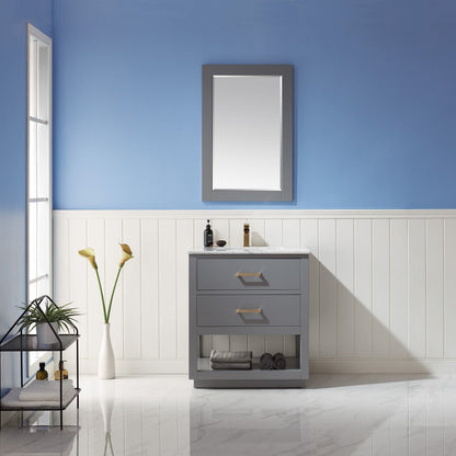 Altair Designs 30" single vanity with top - 532030-WH-CA