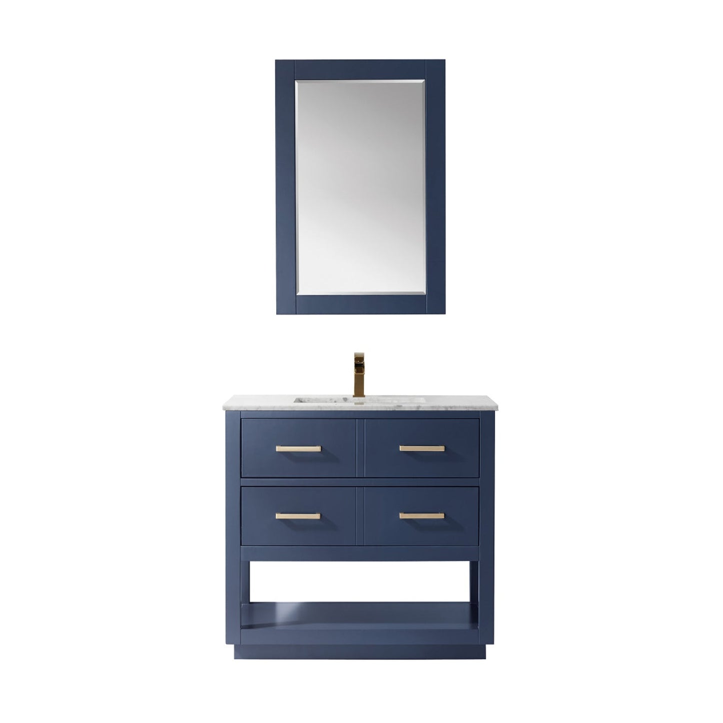 Altair Designs 36" single vanity with top - 532036-WH-CA