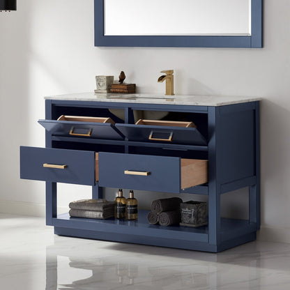 Altair Designs 48" single vanity with top - 532048-WH-CA-NM