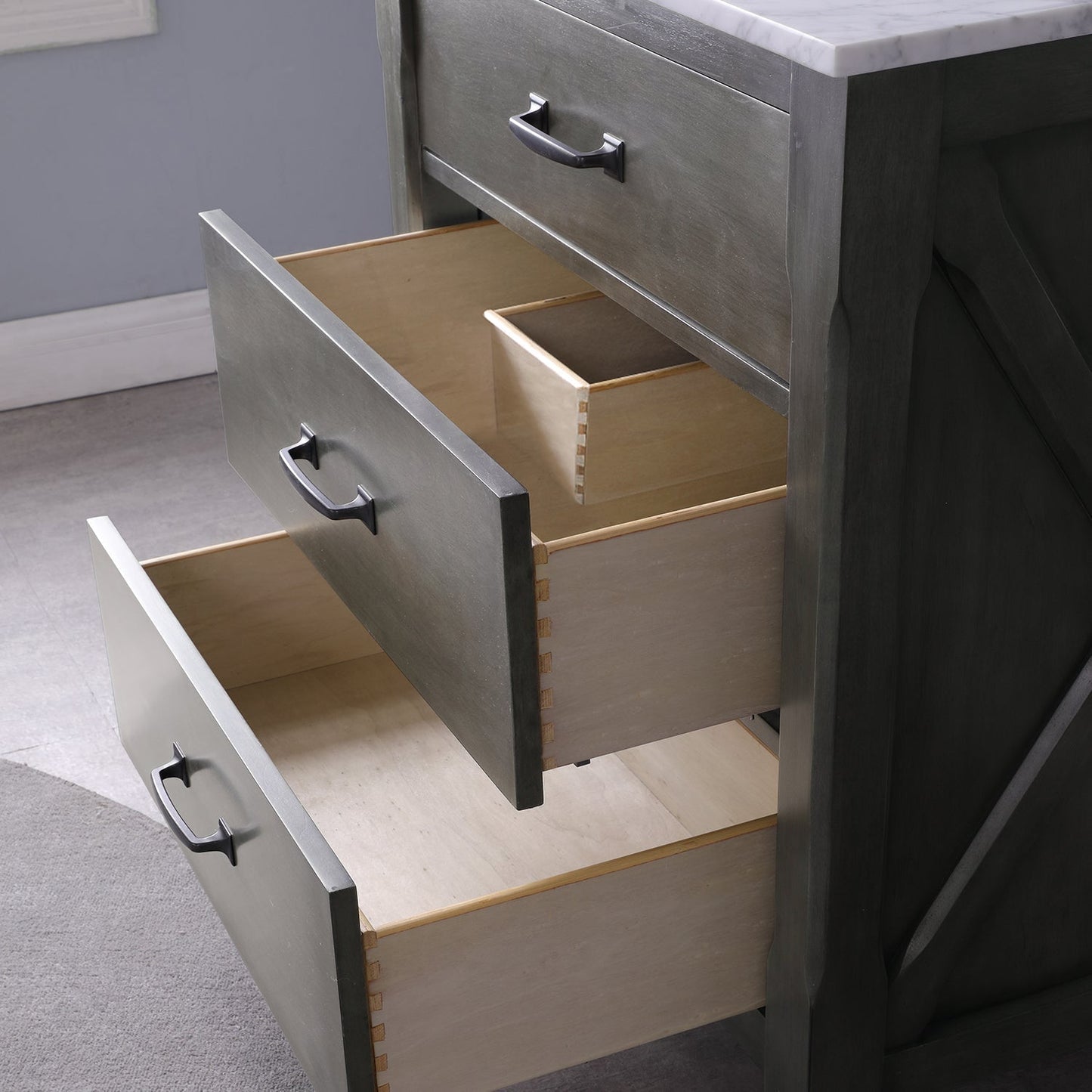 Altair Designs 30" single vanity with top - 535030-WH-CA