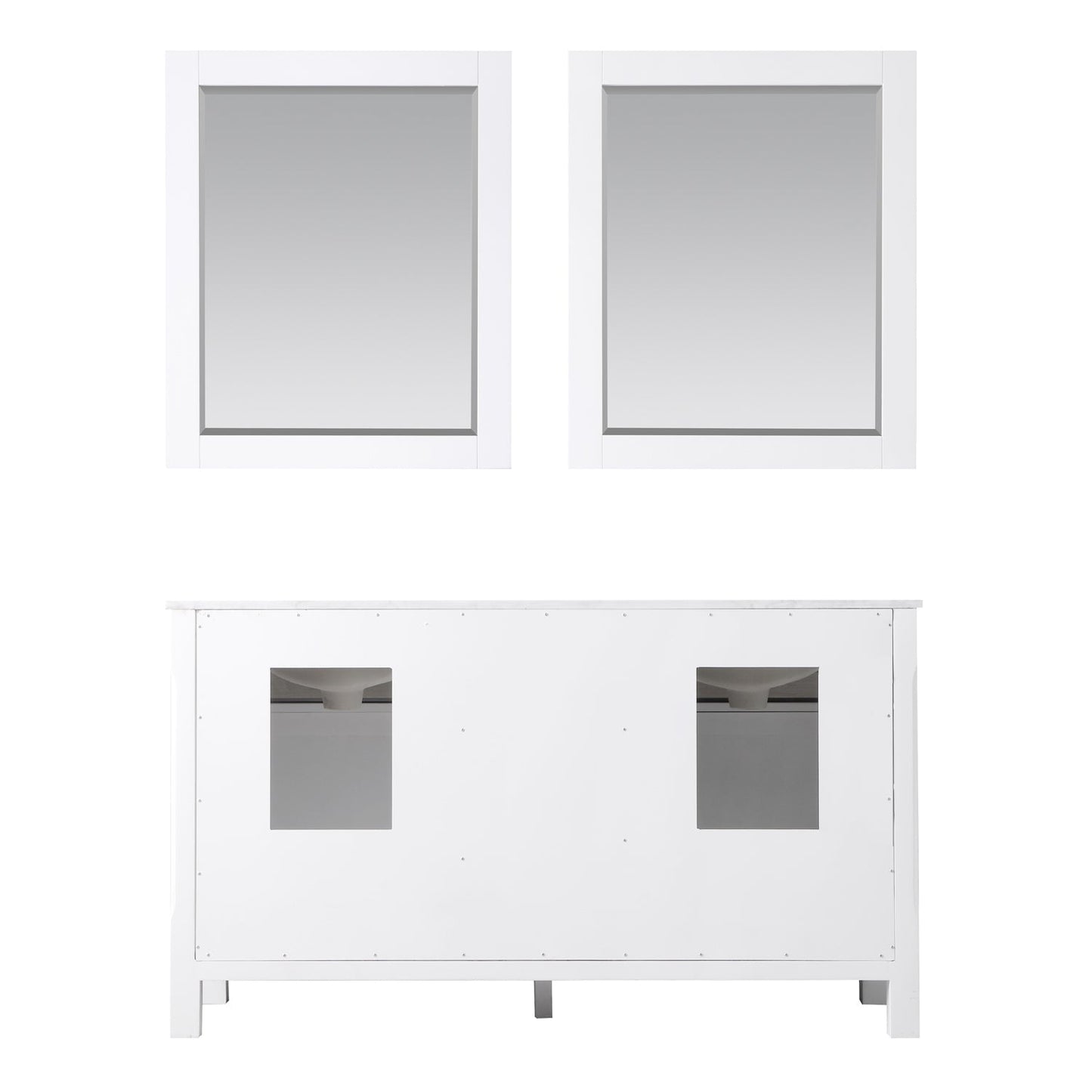 Altair Designs 60" double vanity with top - 535060-WH-CA