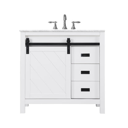 Altair Designs 36" single vanity with top - 536036-WH-CA-NM