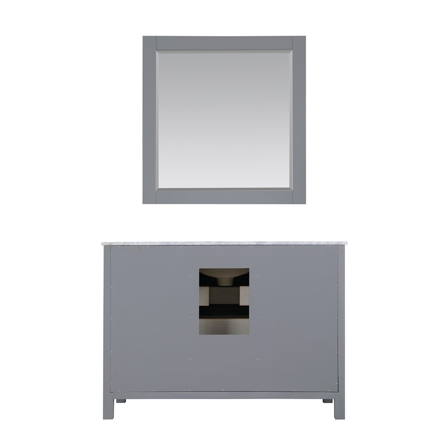 Altair Designs 48" single vanity with top - 536048-WH-CA-NM