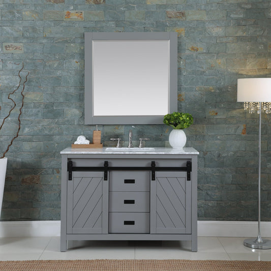 Altair Designs 48" single vanity with top - 536048-WH-CA-NM