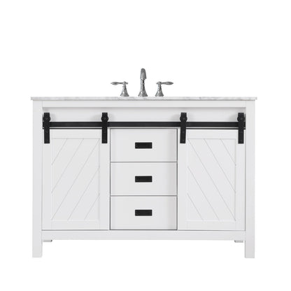 Altair Designs 48" single vanity with top - 536048-WH-CA-NM