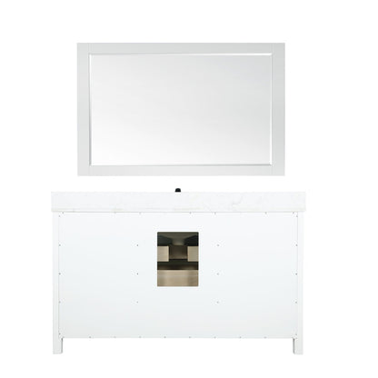 Altair Designs 60" single vanity with top - 536060S-WH-AW-NM