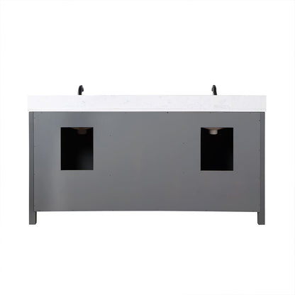 Altair Designs Kinsley 72" double vanity with top - 536072-WH-AW-NM