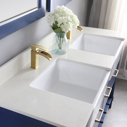 Altair Designs 60" double vanity with top - 537060-WH-AW-NM