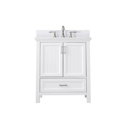 Altair Designs 30" single vanity with top - 538030-WH-CA-NM