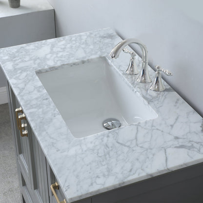 Altair Designs 36" single vanity with top - 538036-WH-CA-NM