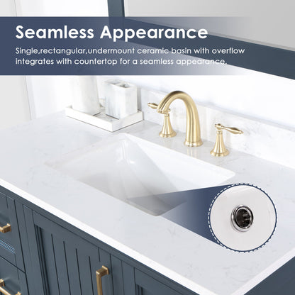 Altair Designs  42" single vanity with top - 538042-CB-AW-NM