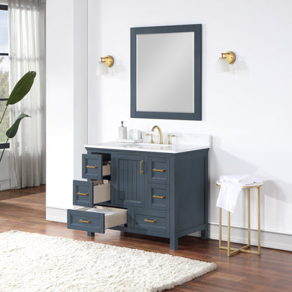 Altair Designs  42" single vanity with top - 538042-CB-AW-NM