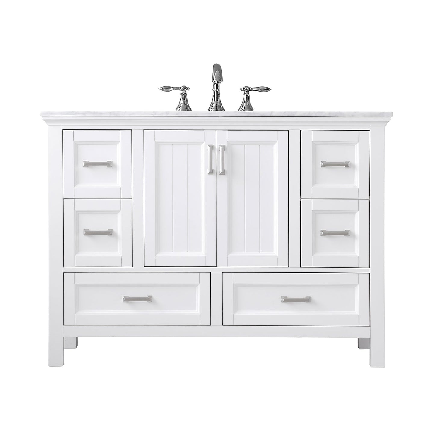 Altair Designs 48" single vanity with top - 538048-WH-CA-NM