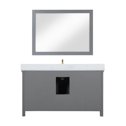 Altair Designs 60" single vanity with top - 538060S-WH-AW-NM