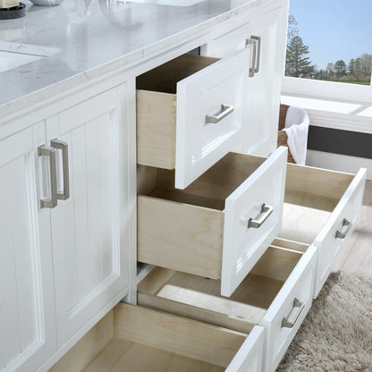 Altair Designs Isla 72" double vanity with top - 538072-CB-AW-NM