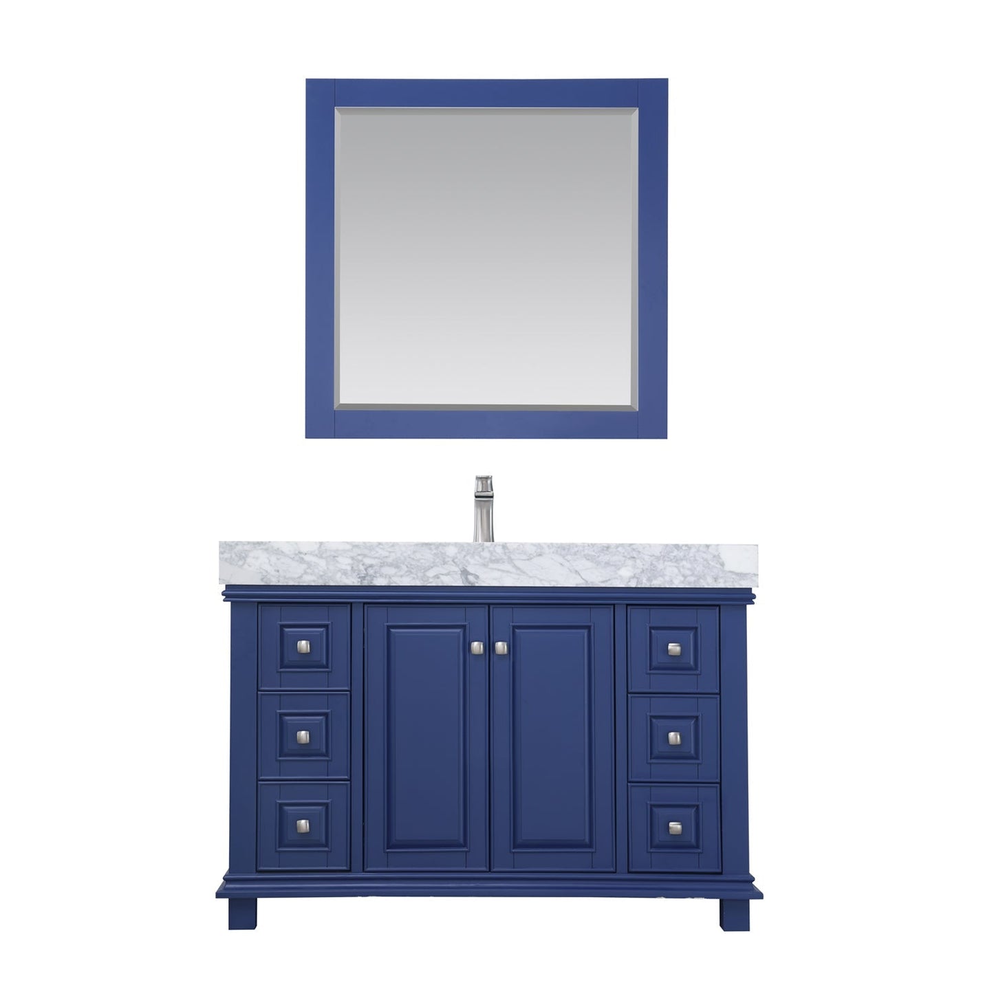 Altair Designs 48" single vanity with top - 539048-WH-CA-NM