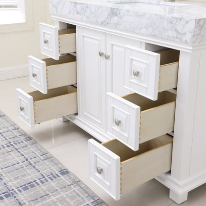 Altair Designs 48" single vanity with top - 539048-WH-CA-NM