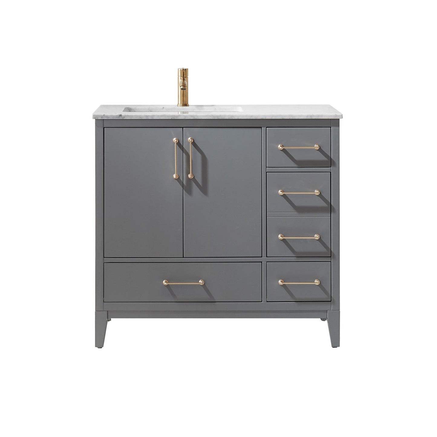 Altair Designs 36" single vanity with top - 541036-WH-CA-NM