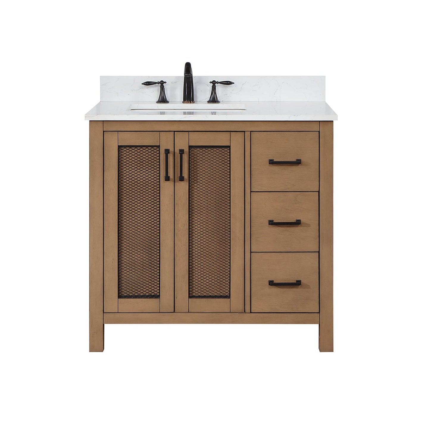 Altair Designs 36" single vanity with top - 542036-GP-AW-NM