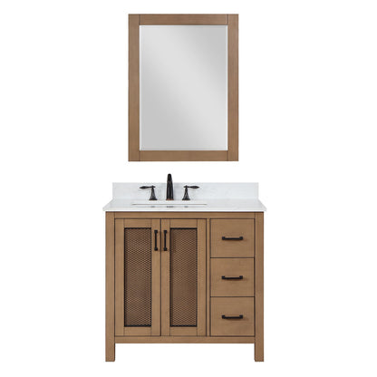 Altair Designs 36" single vanity with top - 542036-GP-AW-NM