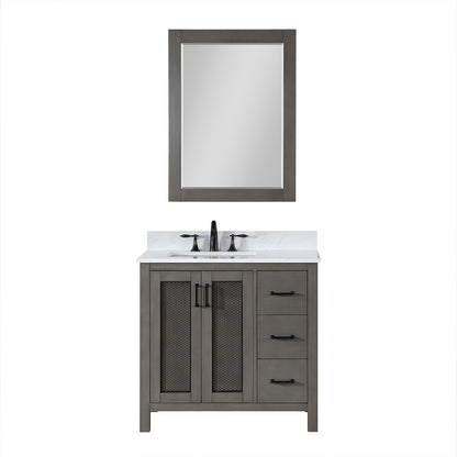 Altair Designs 36" single vanity with top - 542036-GP-AW-NM
