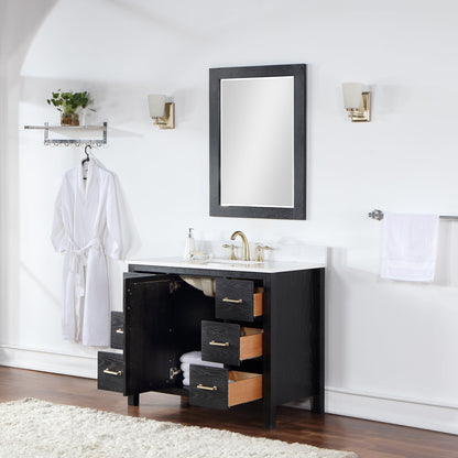 Altair Designs 42" single vanity with top - 542042-GP-AW-NM