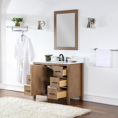 Altair Designs 42" single vanity with top - 542042-GP-AW-NM