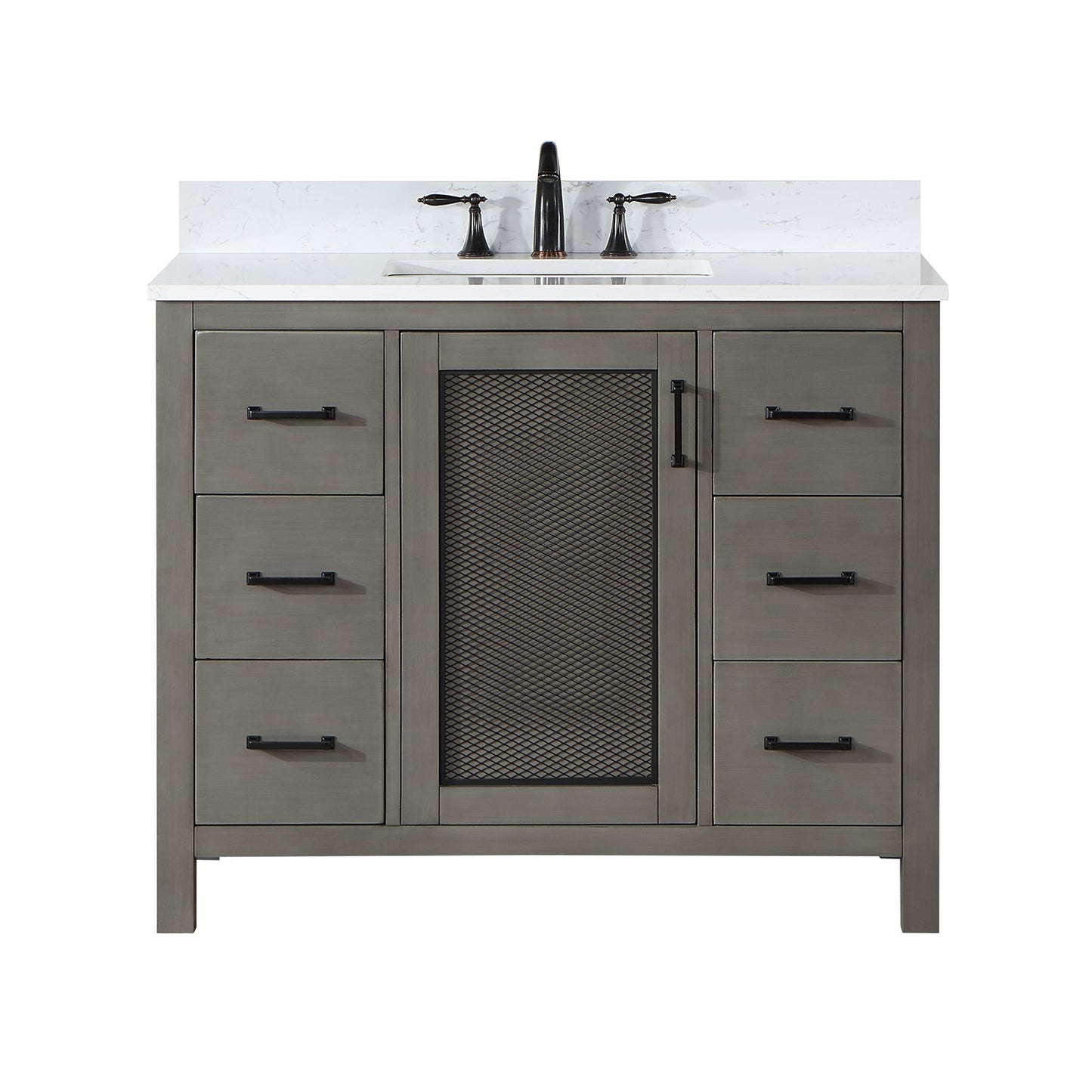 Altair Designs 42" single vanity with top - 542042-GP-AW-NM