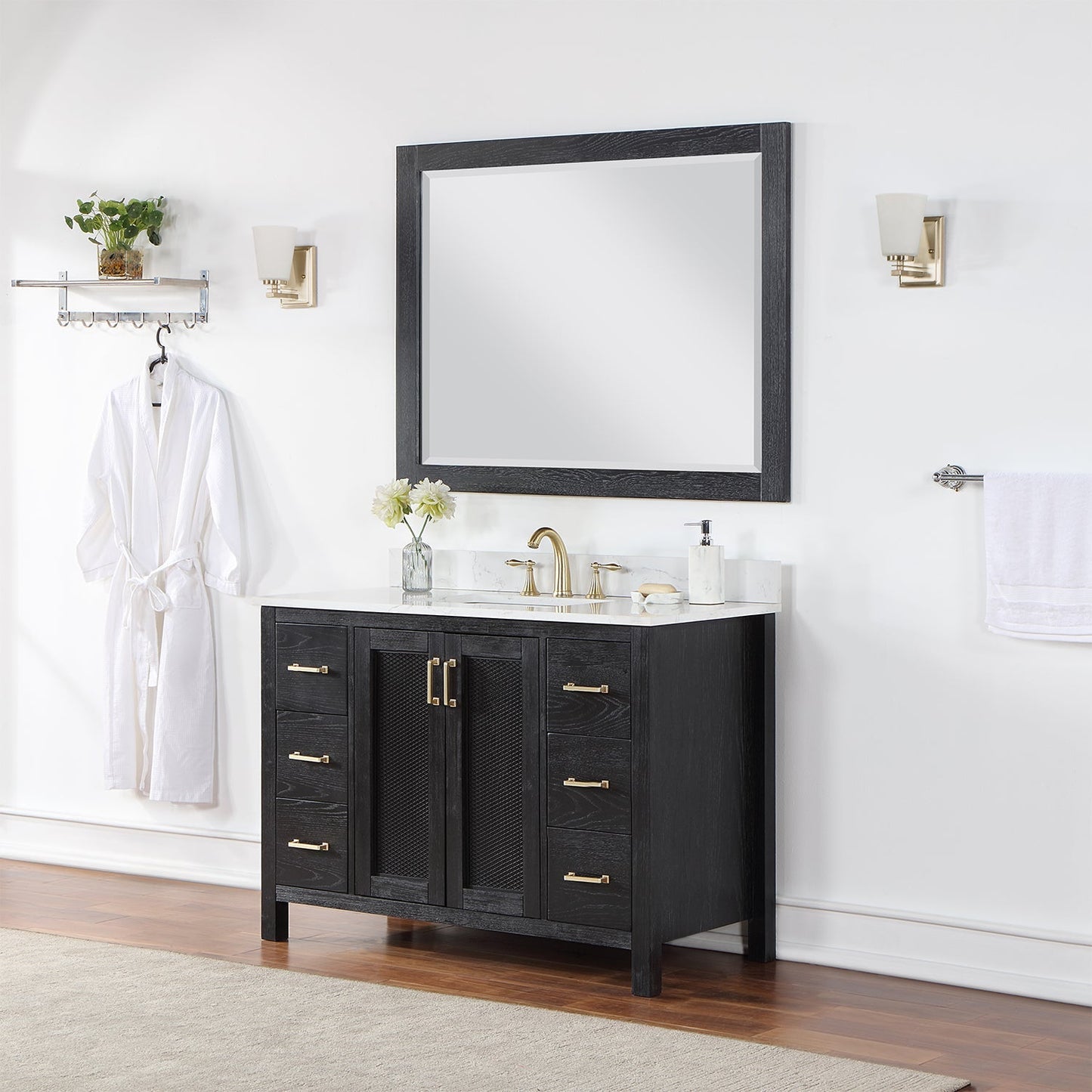Altair Designs 48" single vanity with top - 542048-GP-AW-NM