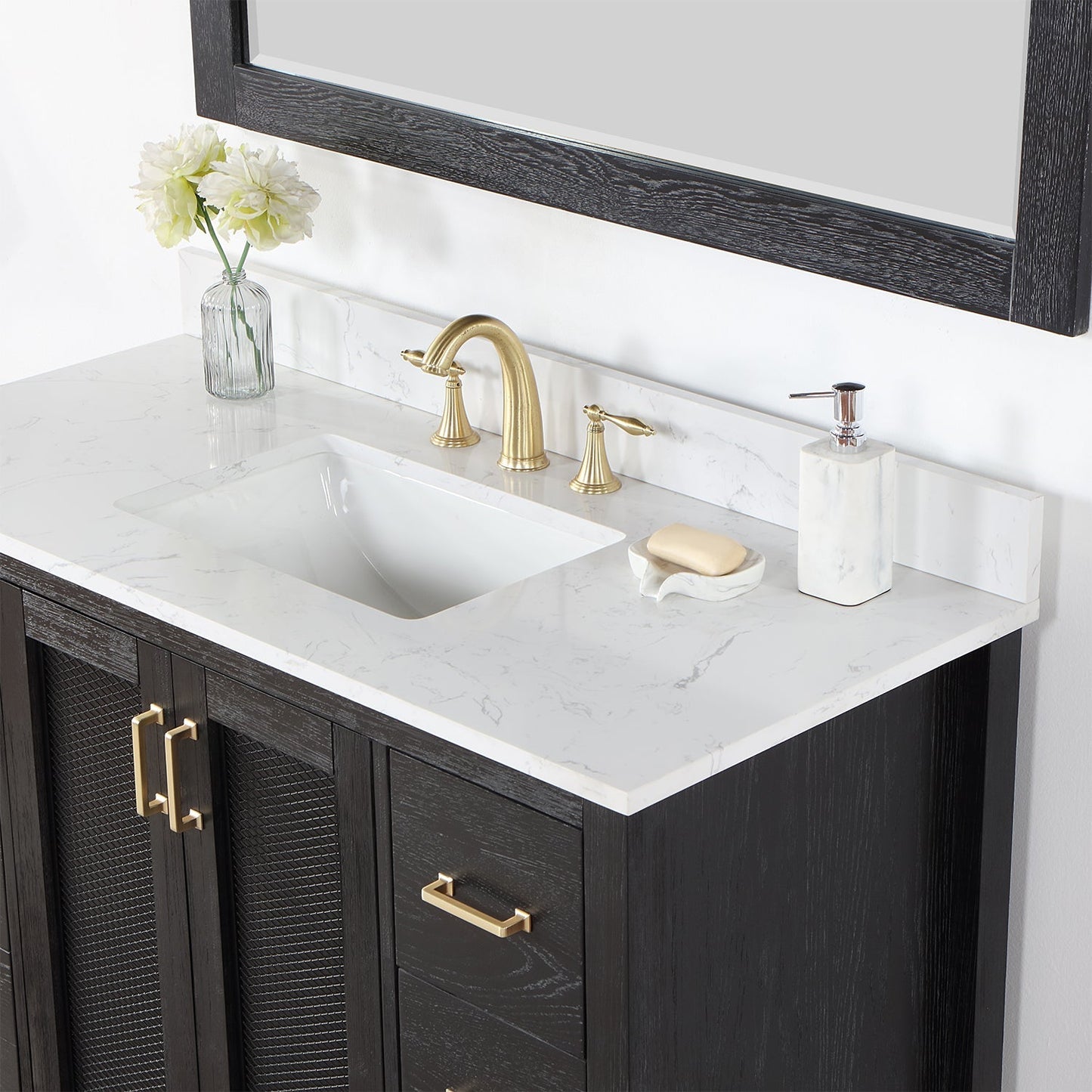 Altair Designs 48" single vanity with top - 542048-GP-AW-NM