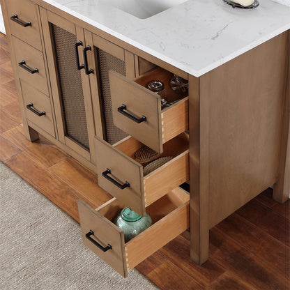 Altair Designs 48" single vanity with top - 542048-GP-AW-NM