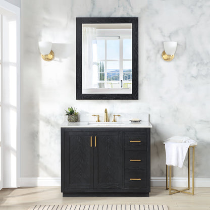 Altair Designs Gazsi 42" single vanity with top - 543042-BO-GW-NM