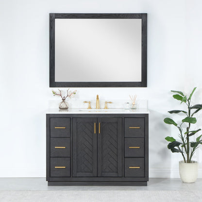 Altair Designs Gazsi 48" single vanity with top - 543048-BN-GW-NM