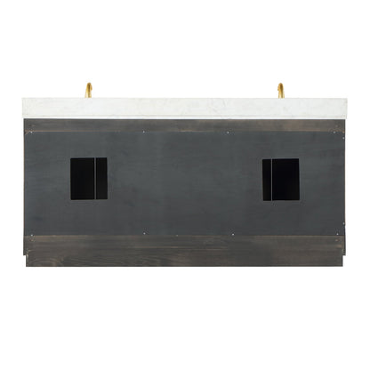 Altair Designs Gazsi 72" double vanity with top - 543072-BN-GW-NM